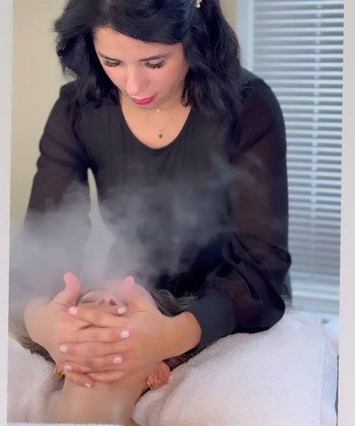 Professional facial cleansing treatment